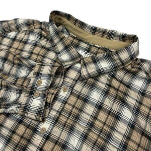 REI Co-op Sahara Shirt Mens XXL Brown Plaid Gorpcore Vented Fishing Outdoor